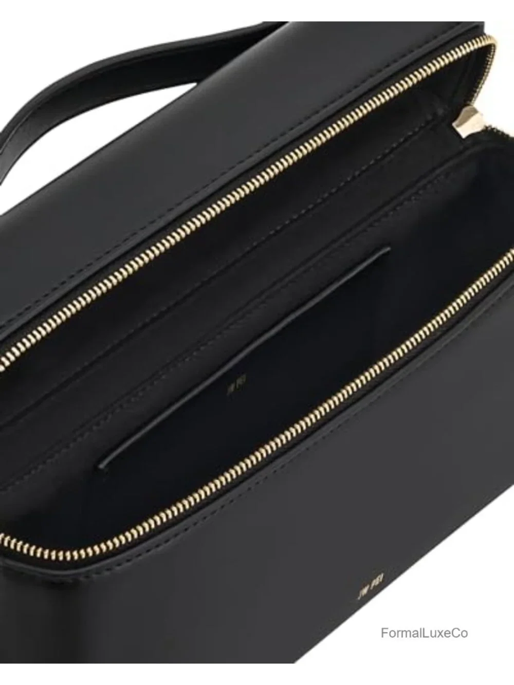 Vegan Leather Top Handle Bag - Structured Briefcase with Gold Hardware,